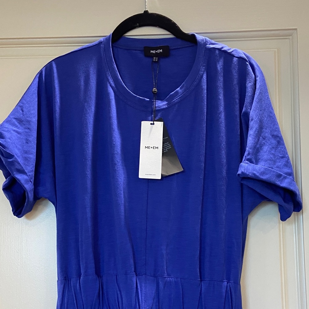 ME+EM Royal Blue Jersey Dress with back opening
